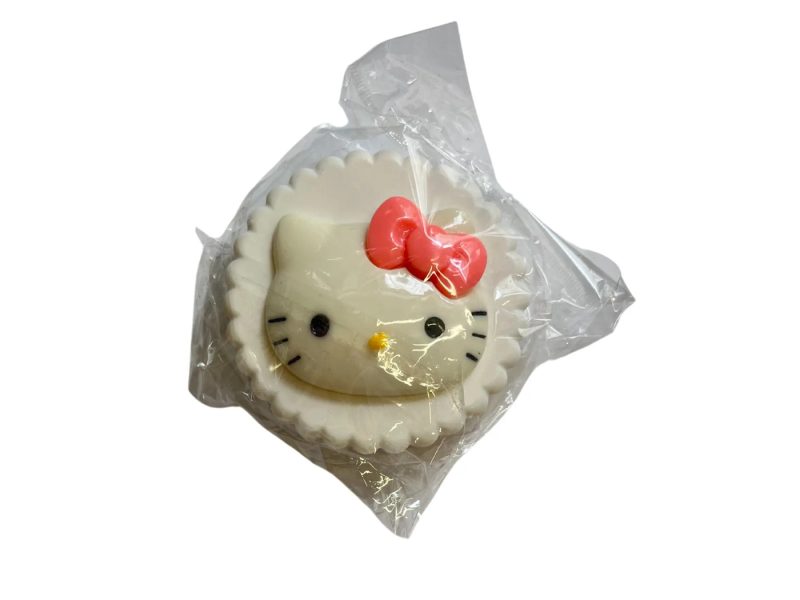 Suport lentile de contact cu figurină Hello Kitty, Culoare: alb