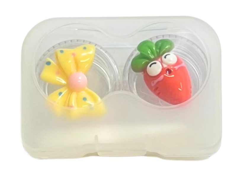 Suport lentile de contact pentru figurine cu fundiță de morcov, Culoare: portocaliu, galben