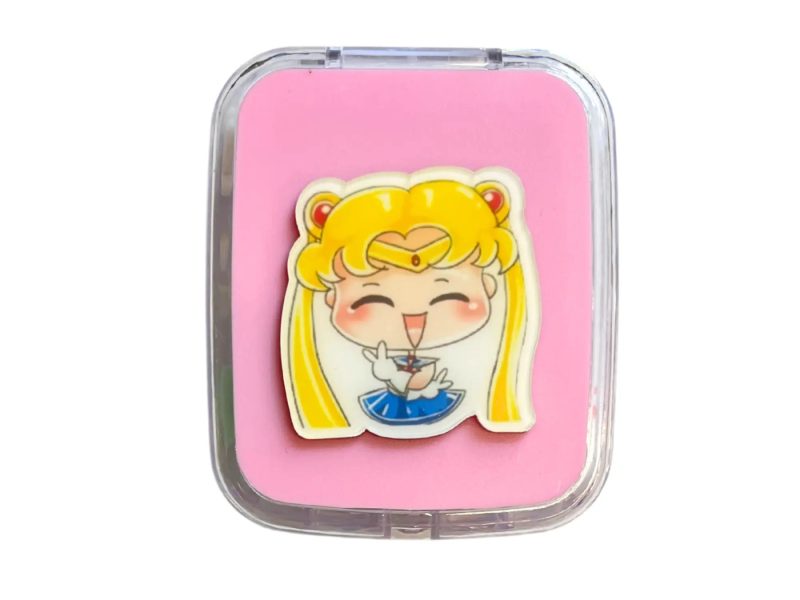 Suport lentile de contact cu model Sailor Moon, Culoare: roz