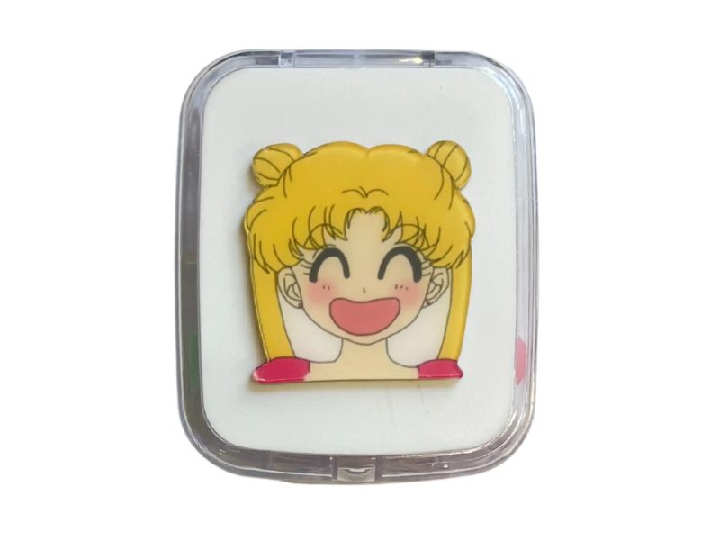 Suport lentile de contact cu model Sailor Moon, Culoare: alb