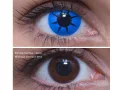 ColourVUE Crazy Blue Star (2 lentile), lentile de contact lunare - fără dioptrie