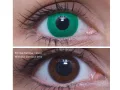 ColourVUE Crazy Emerald Green (2 lentile), lentile de contact lunare - fără dioptrie