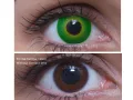 ColourVUE Crazy Hulk Green (2 lentile), lentile de contact lunare - fără dioptrie
