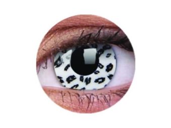   ColourVUE Crazy White Leopard (2 lentile), lentile de contact lunare - fără dioptrie