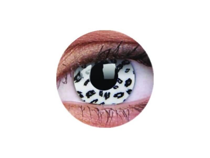 ColourVUE Crazy White Leopard (2 lentile), lentile de contact lunare - fără dioptrie