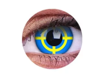   ColourVUE Crazy Yellow Target (2 lentile), lentile de contact lunare - fără dioptrie