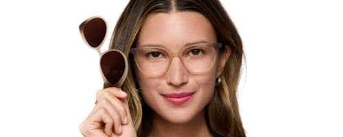 rama de ochelari de vedere pentru femei cu clip-on